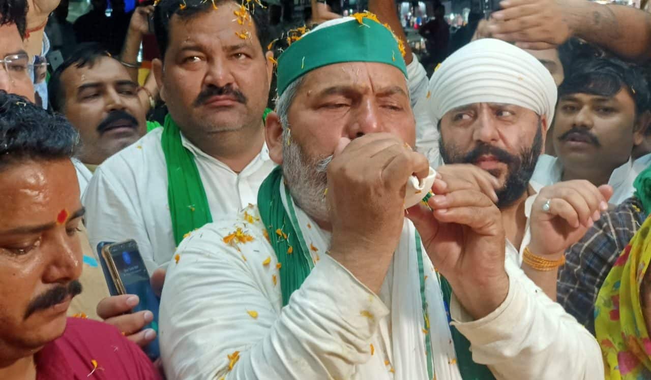राकेश टिकैत का मुज़फ्फरनगर में शिवालय पर शक्ति प्रदर्शन