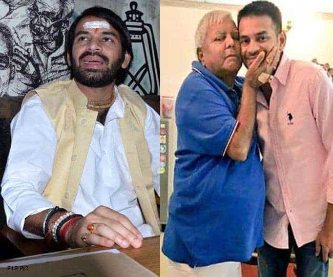 तेज प्रताप पिता के सामने जगदानंद, शिवनंद व संजय पर कार्रवाई की मांग को लेकर अड़े।