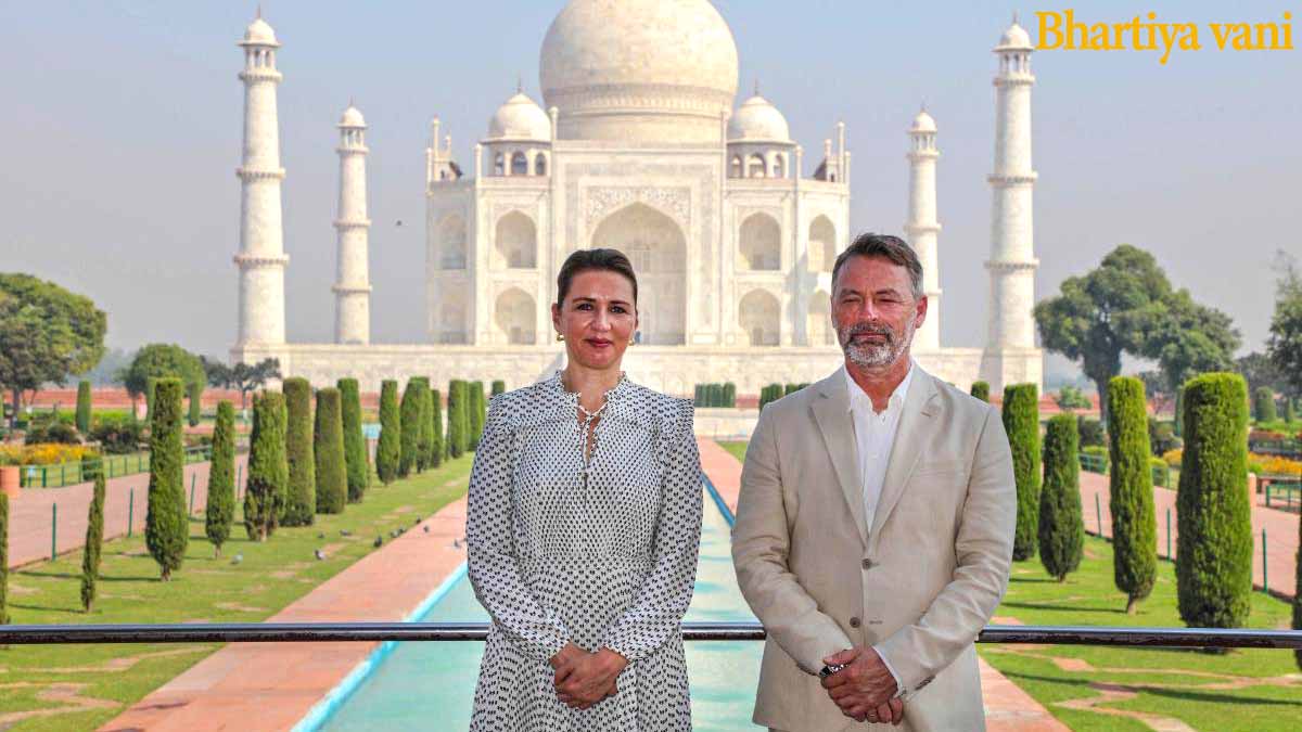 "Taj mahal" ताजमहल की सुन्दरता मे मंत्रमुग्ध डेनमार्क की प्रधानमंत्री एम फ्रेडरिक्सन