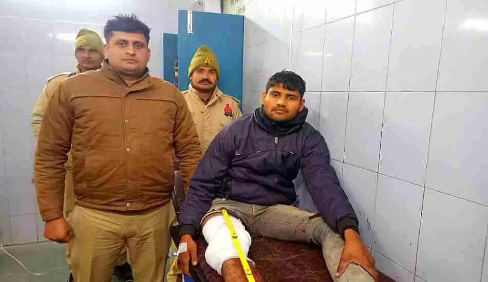 एनकाउंटर में पुलिस के आगे बदमाश गिड़गिड़ा कर बोला बुलन्दशहर छोड़ दूंगा साहब