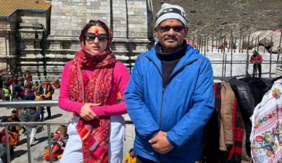 अभिनेत्री सारा अली खान पहुचीं केदारनाथ धाम, कहा- यहां मिलता है स्वर्ग का अहसास