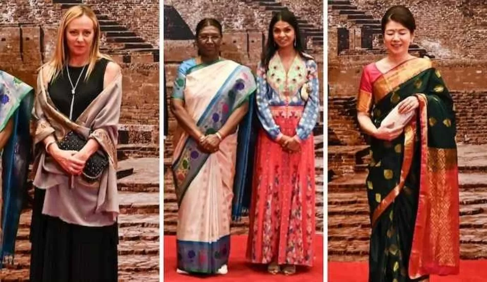 G20 शिखर सम्मेलन में विदेशी महिलाओं में छाया भारतीय संस्कृति का जादू, कुछ साड़ी में तो किसी ने सूट में बिखेरा जादू