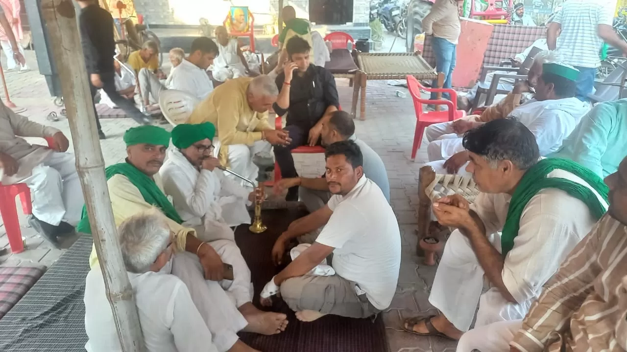 Meerut: मेरठ में भाकियू का धरना नौवें दिन भी रहा जारी