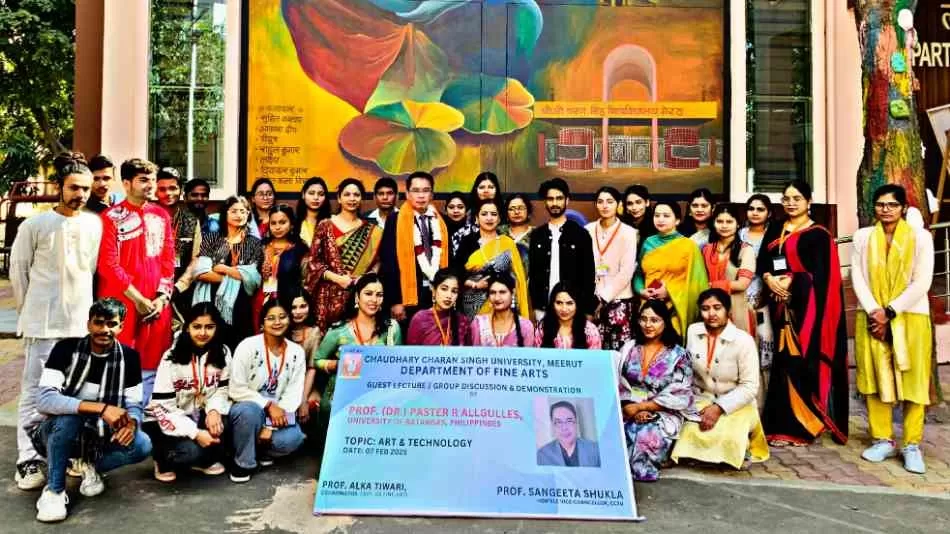 चौधरी चरण सिंह विश्वविद्यालय मेरठ के ललित कला विभाग में आर्ट एंड टेक्नोलॉजी पर विशेष व्याख्यान