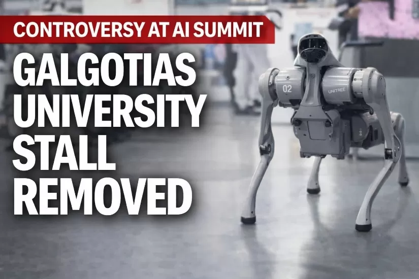 AI समिट में फर्जी दावे पर घिरी गलगोटिया यूनिवर्सिटी, एक्सपो एरिया से हटाया गया स्टॉल